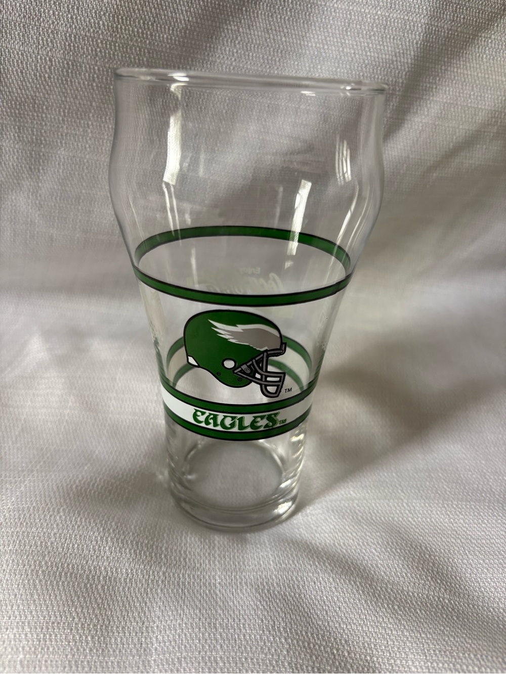 Vintage NFL Eagles Green Team Glass Pint - Green
